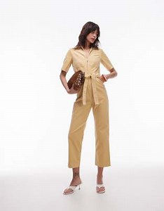& Other Stories belted jumpsuit in buttermilk yellow | ASOS