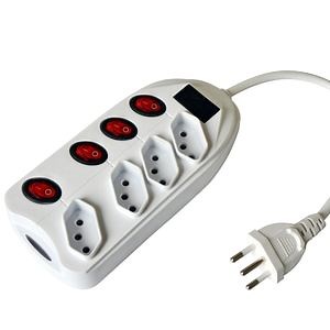 [Hot Item] Filtro De Linha Wholesale Brazil Socket 4 Outlets Power Strip with Individual Switches