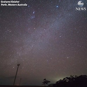 Stunning timelapse video shows Geminid meteor shower in the skies over Perth, Australia. http://abcn.ws/2ysOm67 | ABC News