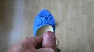 high heels blue cum