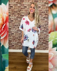 Mothers Day Is Just Around The Corner ~ ❤️ £27.99 For 100% Italian Linen ❤️ BRAND NEW! 😍 Our Petal Perfect Italian Linen Top Is The Perfect Gift 💝 * Made In Italy * Flattering Shape * 100% Linen * One Pocket Design * Painted Floral Print * Super Breathable * Model Is UK 10 and 5’2 * One Size- recommended to fit up to UK 16 Shop Now ~ ❤️ Apacheshops.com ❤️ | Apache Shops
