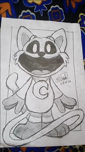 my latest drawing catnap 🙀🔴😴☠️