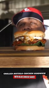 Homemade Buffalo Chicken Sandwich & Blue Cheese Sauce | Smokin' and Grillin' with AB