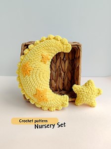Crochet Moon and Stars Pillow Pattern: Easy DIY Nursery Decor (PDF Pattern) - Etsy