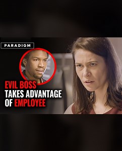 This evil boss blackmails her homeless employee into doing her work in exchange for keeping his secret. When faced with a dilemma, he makes a move that takes a whole lot of courage! Have you ever had to deal with a mean boss? | Paradigm Studios