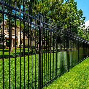 [Hot Item] Black Powder Coated Residential and Commercial Cheap Wrought Iron Decorative Metal Fences Panels Fencing