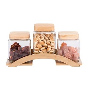 [Hot Item] Customizable Glass Food Storage Jar with Wooden Lid
