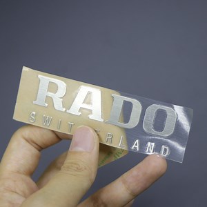 [Hot Item] Custom Brand 3D Embossed Logo Electroform Shiny Brushed Silver Metal Transfer Thin Nickel Foil Sticker