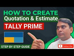 QUOTATION/ ESTIMATE IN TALLY PRIME