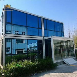 [Hot Item] Prefab Container Van Office Construction with Glass Wall