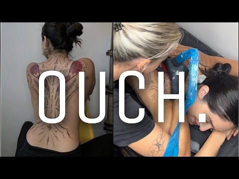 I GOT MY WHOLE BACK TATTOOED | 16 hour project!