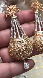 Gorgeous glamorous champagne ladoo earring | Elegant products