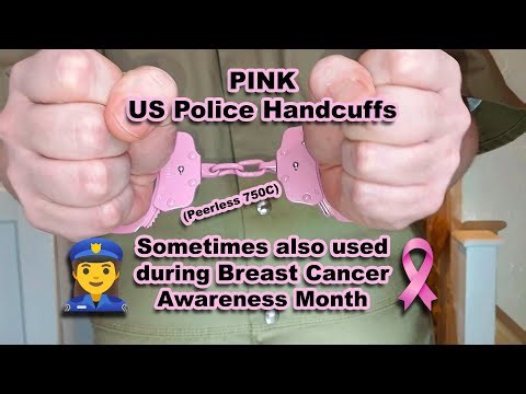 🚨🇺🇸 Peerless Pink 750C American Police Handcuffs Often used during Breast Cancer Awareness Month