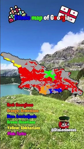 Ethnic map of Georgia 🇬🇪 #mapping #geography #georgia #ethnicity