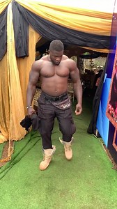 Bouncer with the shape of a Bodybuilder ,,,, heavy weight that you can not go up to 10 reps is what will build your muscles not light weights,, and if you are carrying heavy weights and your muscles are not getting bigger or shooting out , it’s either you are not eating lot of food or you are carrying lot of fat , go and burn down fats so that your muscles will shoot out | Flex KelvinMuscle