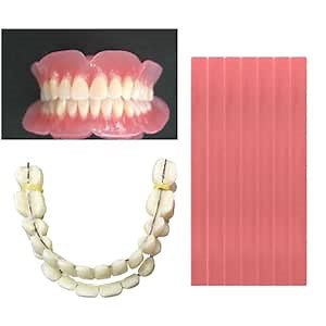 Dentures Fake Teeth DIY Kit Easy and Convenient DIY Fake Teeth Repair Missing Teeth or DIY Full Denture Kit Fake Teeth Top and Bottom Temporary Fake Teeth-2
