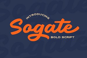 Sogate - Bold Script, a Script Font by Letterhend Studio