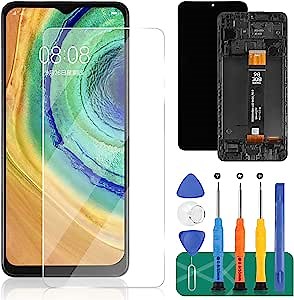 SRJTEK for Samsung Galaxy A12 LCD Screen for Samsung A12 Screen Replacement A125 LCD Display SM-A125F Touch Digitizer Assembly SM-A125M,SM-A125U Repair Kits(Black with Frame)