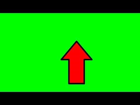 Arrow Moving up Green Screen - Copyright Free