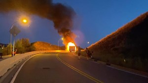 Travel trailer catches fire in Coldstream Friday night #yourvernon #vernonmorningstar | vernonmorningstar.com