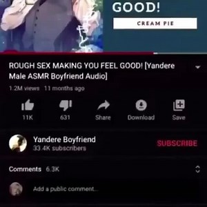GOOD! ROUGH SEX MAKING YOU FEEL GOOD! [Yandere Male ASMR Boyfriend Audio] ro views 11 months - iFunny