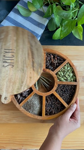 377K views · 60 reactions | My spice box ❤️ Yes it’s a repost, but how well does the song suit the video?! Am obsessed! #spices #spicebox #spice #garammasala #storage #storageideas #kitchendesign #kitchen #kitchenhacks #storagebox #indianspices #indiancooking #masala #dabba #reelsvideo #reelsindia #reelsinstagram #reelitfeelit #reelkarofeelkaro #foodporn #foodstagram #foodporn #food #instareels #reelsinstagram #reelsvideo #reels #reelsindia #reelsviral | Food And Frolic | Facebook