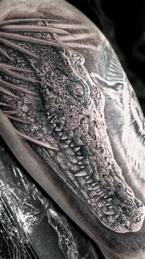 Realistic Crocodile Tattoo: A 9-Hour Masterpiece
