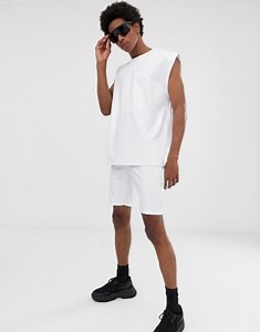 ASOS DESIGN co-ord in wet look vinyl fabric in white | ASOS