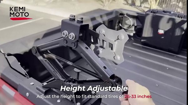 KEMIMOTO Spare Tire Mount UTV Spare Tire Carrier Compatible with 2016+ Pioneer 1000 2023+ Pioneer 1000-6 UTV Spare Tire Bracket 26-33 Inch Spare Tire Rack