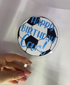 Personalised Football Cake Topper - Etsy UK