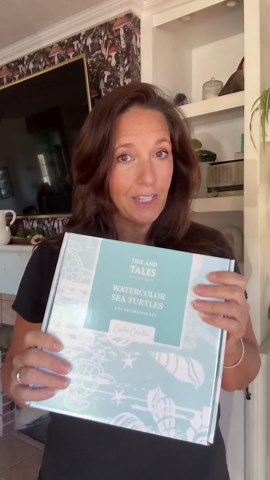 Tide and Tales Framed Sea Turtle Decor - Turtle Bathroom Wall Art, Coastal Wall Pictures, Beach Ocean Inspired Bathroom Decor, Seaside Decorations for Home, Beach or Nursery, Set of 2 (9"x9")