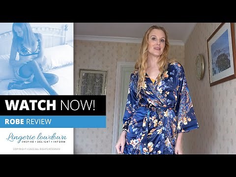 Joceline Brooke-Hamilton : FF Fuller Bust X Playful Promises Peacock satin print robe [PREVIEW]