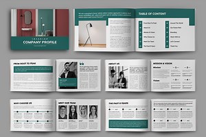 Interior Company Profile Template, a Brochure Template by MightyDesign
