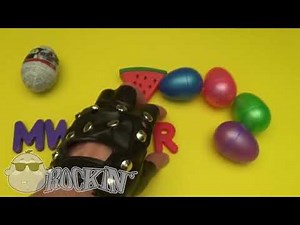Aprenda a soletrar frutas e legumes com o Rockin 'Baby Big Mouth! Com incríveis ovos surpresa!