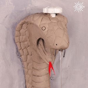 How to make a stunning DIY cement cobra fountain! 🐍💧 | Wildly Creative