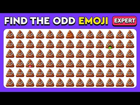 Find the ODD Emoji Out - Expert Edition 💩🔥🔍 | 40 Levels - Emoji Challenge