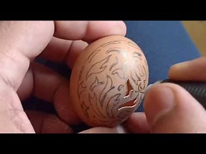 How to carve on on Egg shell || Egg shell carvings || Egg art ||