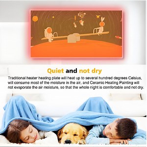 [Hot Item] Manufacturer 1688 Factory Customizable Electric Heater 500W Smart Room Heating Mural Infrared Wall Panel Graphene Heater