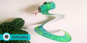 Paper Plate Spiral Snake Craft