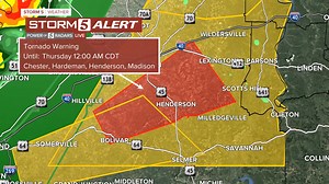 #TORNADO WARNING: Chester, Hardeman, Henderson, Madison Click for radar: https://bit.ly/3xgyrGk Stay with @NC5 for more. #Storm5Alert | Heather Mathis NC5
