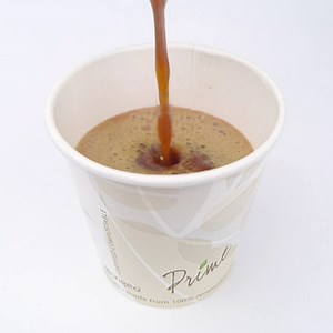 ECODECO Compostable Coffee Cups with Lids To Go - 20 Ounce - 50 sets - Disposable Paper Hot Cups w/Coaster