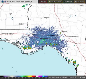 4:45pm ET July 26th - Isolated to scattered showers and storms are developing along the seabreeze this afternoon and will continue through the next few hours until activity winds down around sunset. #FLwx #ALwx #GAwx | US National Weather Service Tallahassee Florida