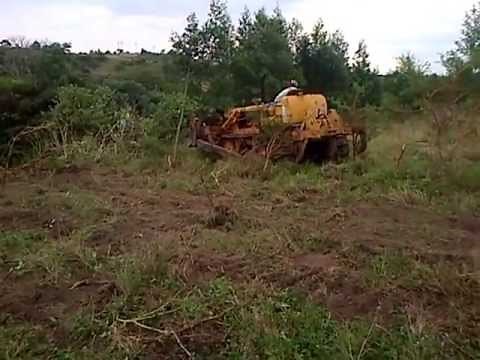 Caterpillar D6 bulldozer in action
