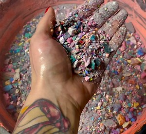 40K views · 560 reactions | Gym Chalk Flakes & Pebbles | Snow Fairy ASMR | Facebook