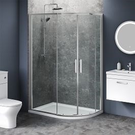 Aqua i 6mm Offset Quadrant Shower Enclosure 900mm x 700mm x 1850mm High