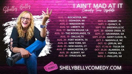🎤 Get ready to laugh your socks off with Shelly Belly on the "I Ain't Mad At It" Comedy Tour! 🌟😂 Visit shellybellycomedy.com for tour updates and snag your tickets before they're gone! 🤣 🎟️ #ShellyBellyComedy #IAintMadAtItTour #LaughWithShelly #ComedyShow #GetYourTickets 🎟️ | Shellybellycomedy
