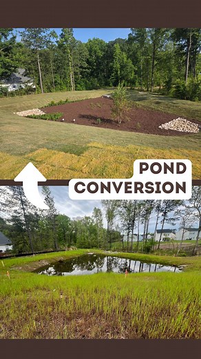 🔧 From non-compliant… to fully functional. What you see on the left is a wet pond that no longer met current stormwater regulations. While it looked natural, it lacked proper erosion control, filtration zones, and reliable drainage structures. 💧 Our team converted it into a fully compliant retention pond, complete with biofiltration areas, stabilized slopes, engineered outflows, and functional landscaping. 🌿✅ 👉 This type of transformation not only meets environmental standards but also enhan