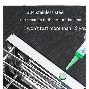 [Hot Item] Wall-Mounted Kitchen Drainage Rack with 304 Stainless Steel Cleavers