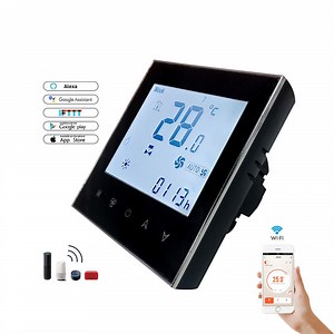 HVAC Fan Coil Weekly Programmable LCD Display Smart Room 24V WiFi Thermostat