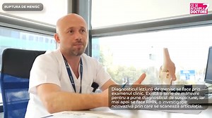 Ruptura de menisc: simptome, diagnostic și tratament. „Pacientul vine la un consult adus de durere” http://tinyurl.com/3rkr947d | Ce se intampla, Doctore?
